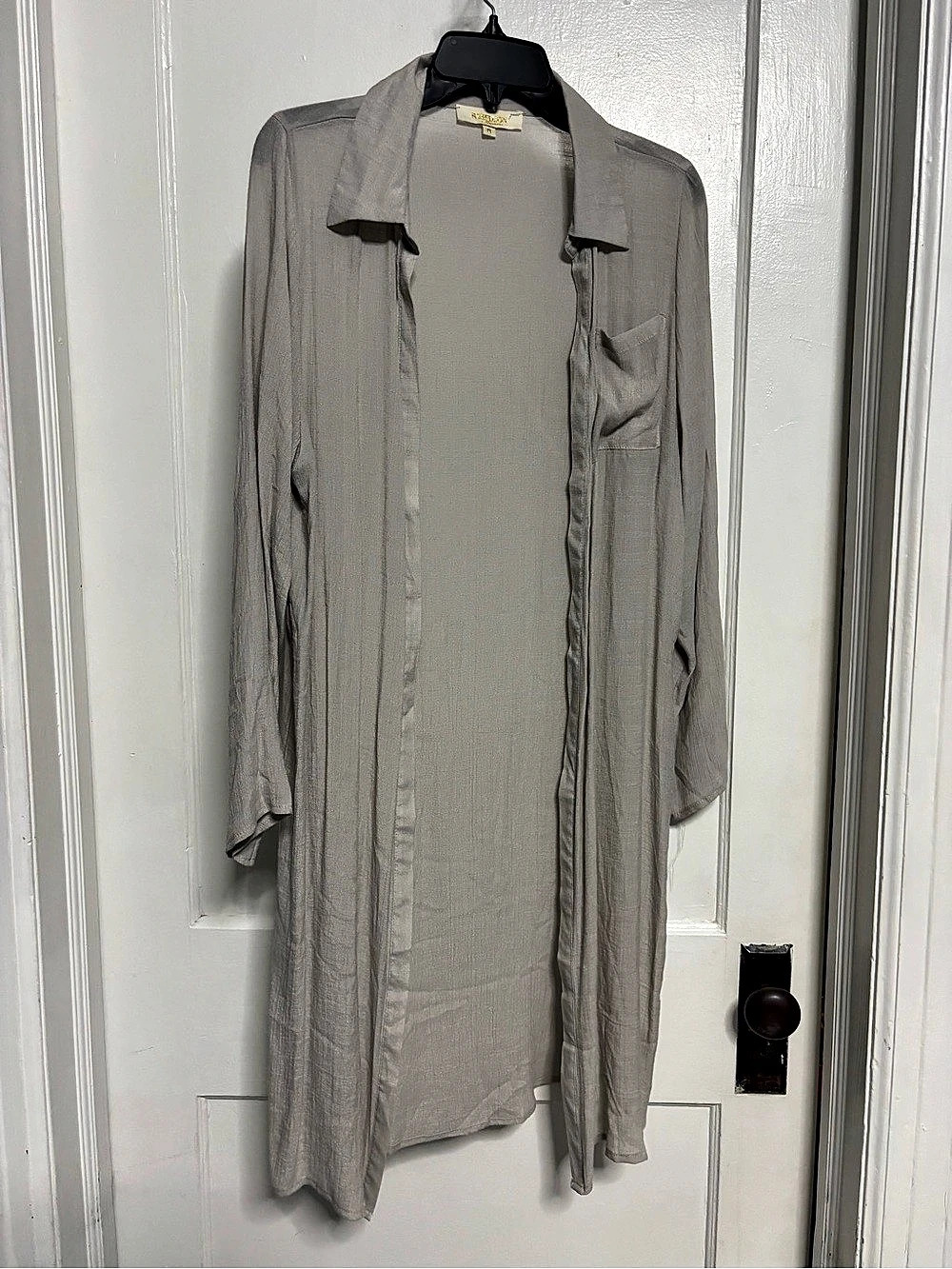REBELLION Open Front Cardigan in Gray